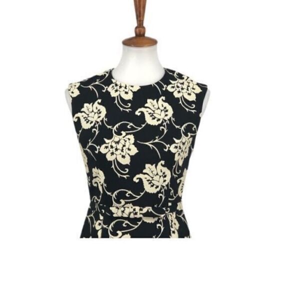 Ted Baker London Women’s Size 0 Ornate Paisley Ruffle Dress Black Fit and Flare - Picture 13 of 15
